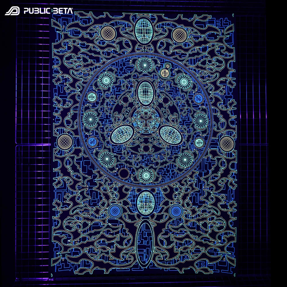 Time Machine D23 Blacklight Active Tapestry
