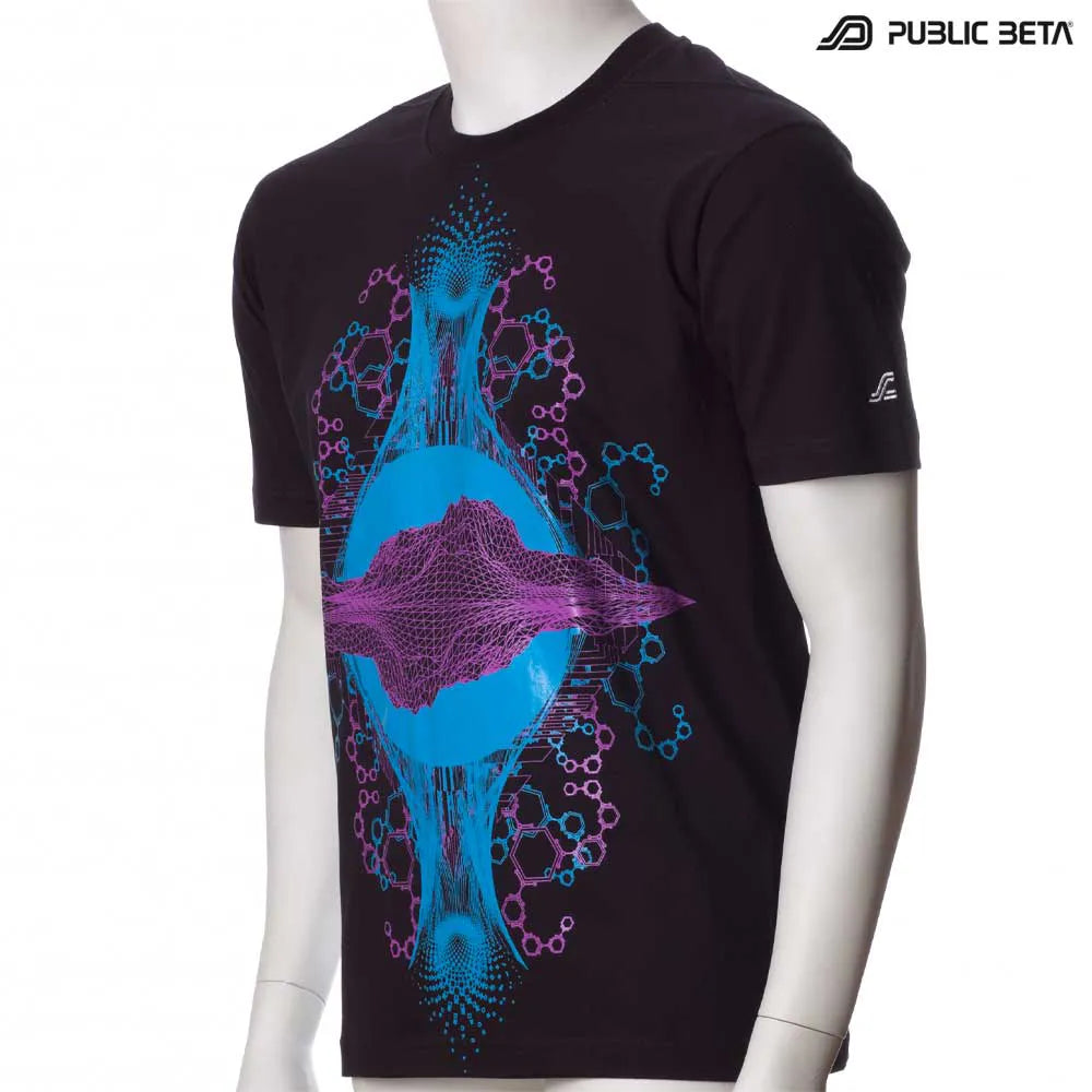 T-shirt with UV-reactive psychedelic print 