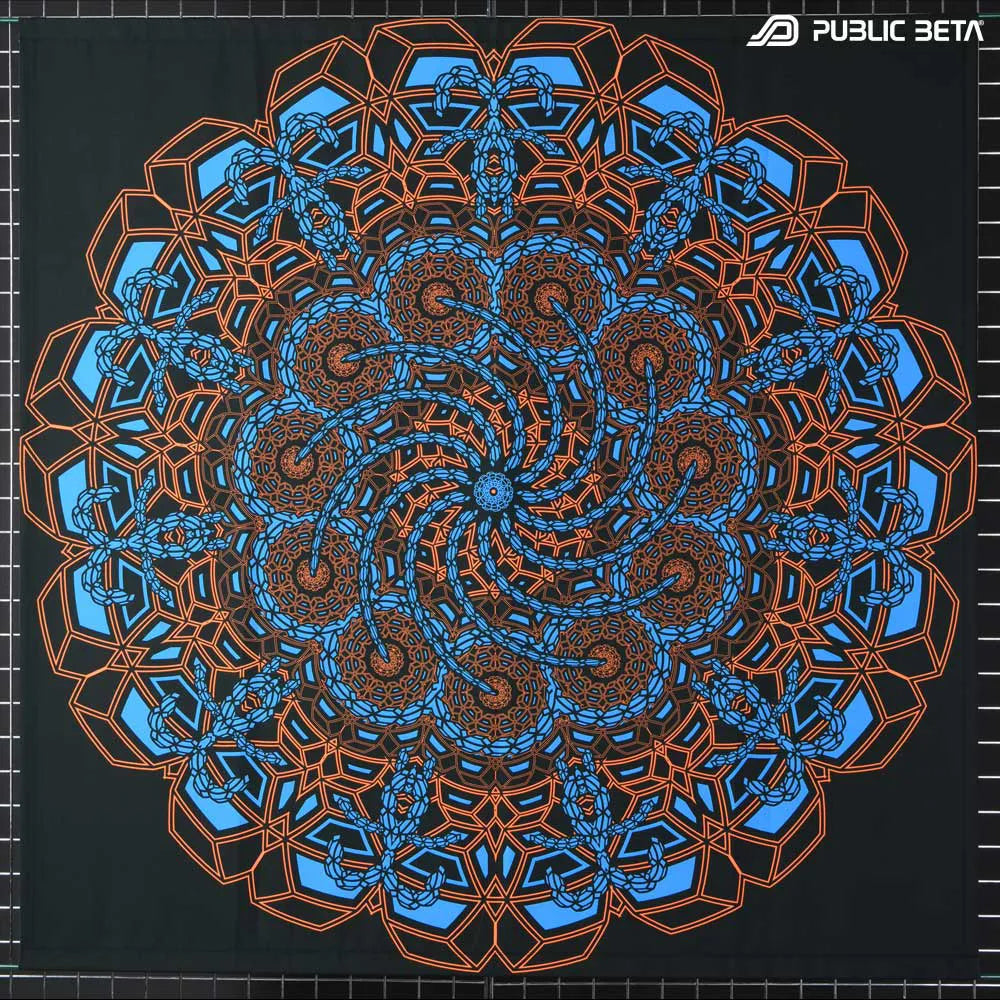 Blacklight Art Wallhanging / Sequence D127 UV